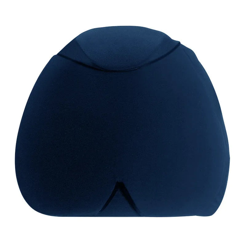 Simple solid colour cold compress cap in black, shown fully enclosed for head cooling therapy.