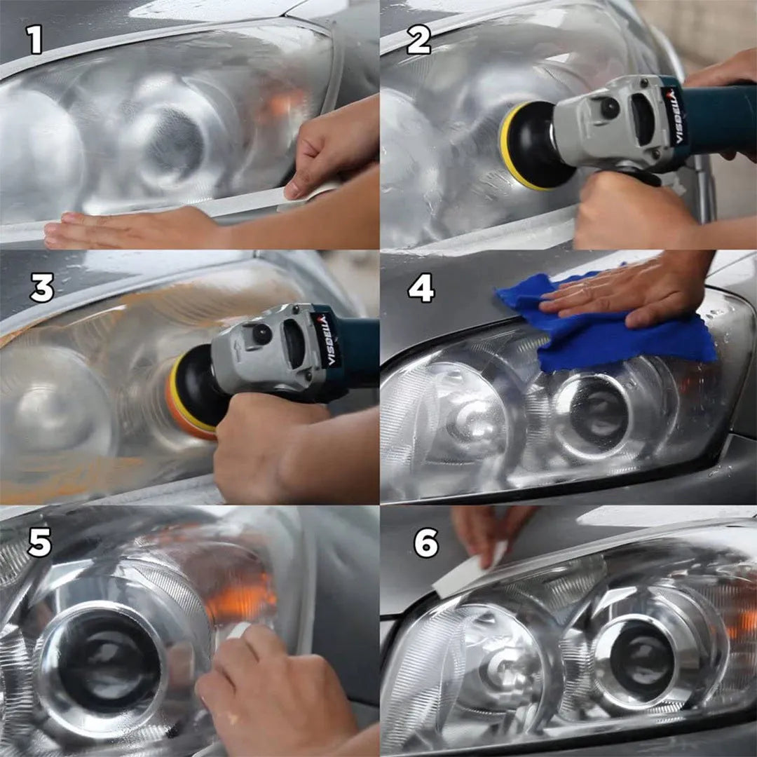 Carbon steel headlight repair tool for vehicle and machine maintenance
