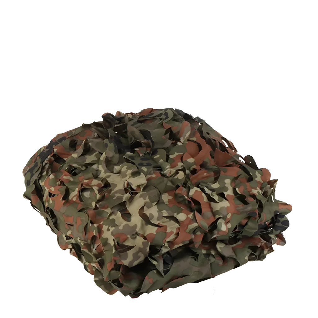 Green camouflage net with UV and infrared protection in dark night camouflage pattern