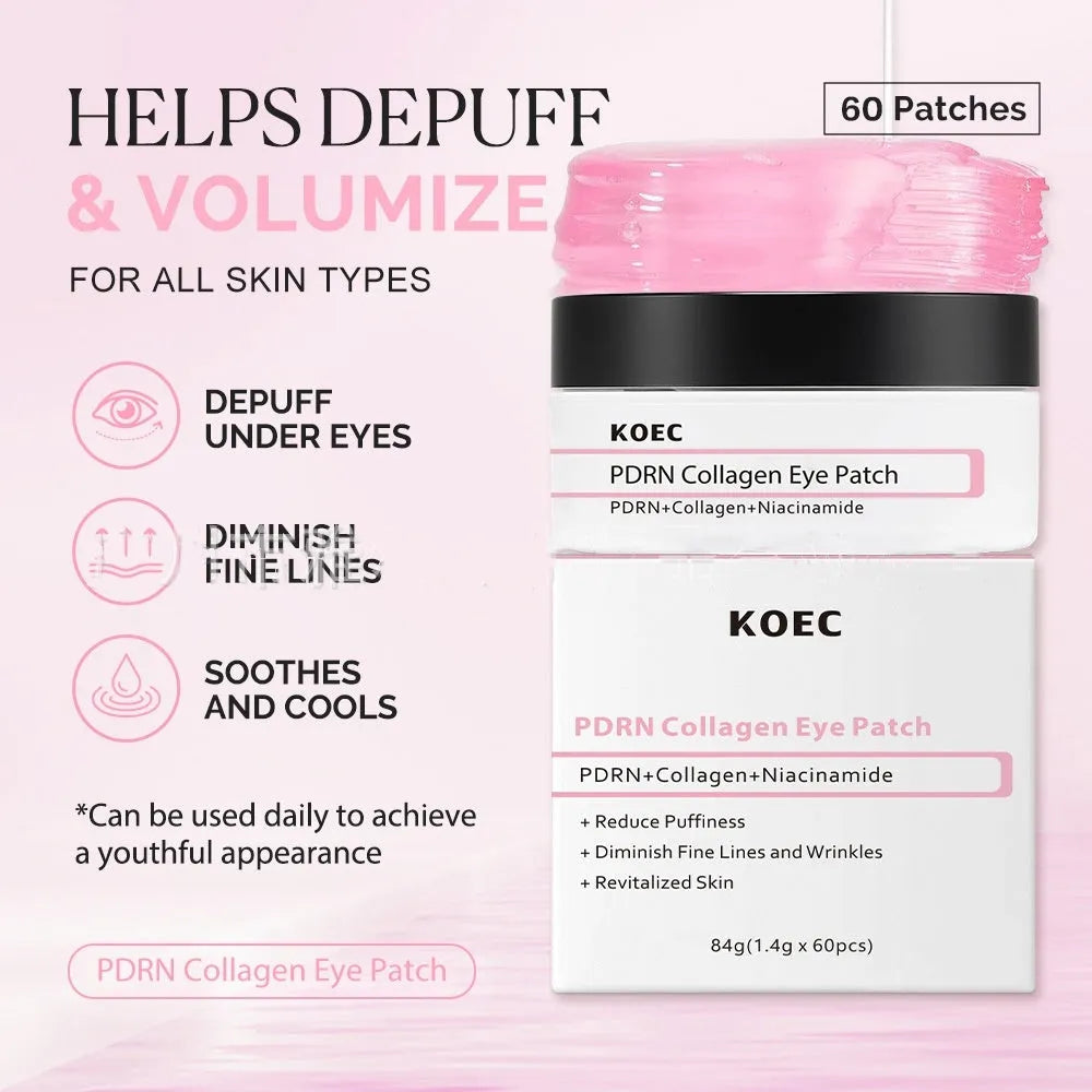 Collagen PDRN eye mask patch 60pcs niacinamide moisturising nourishing under eye care