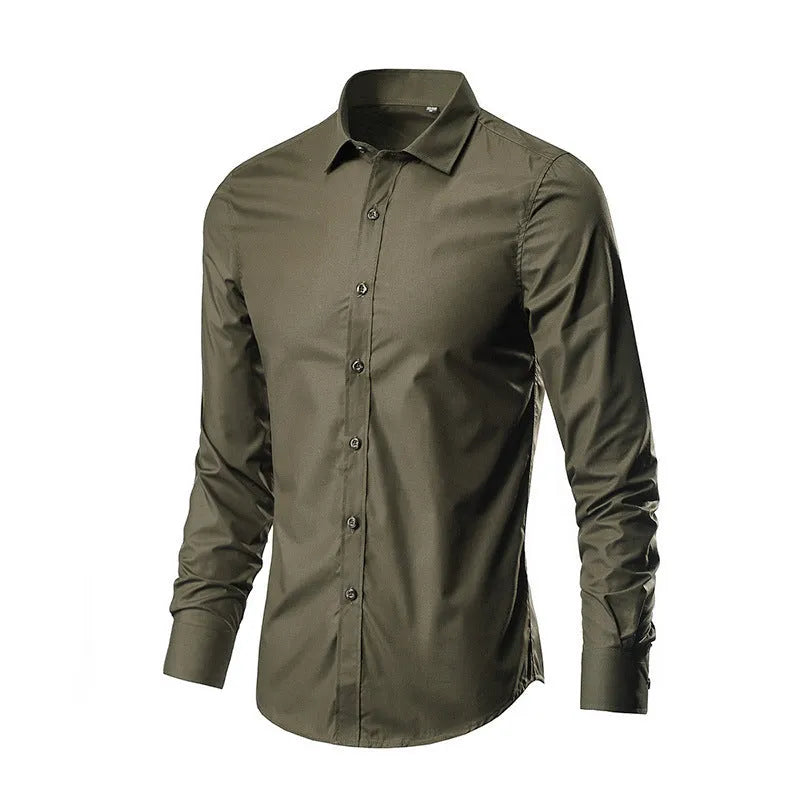 Men's slim fit long sleeve linen shirt available in multiple colours and sizes