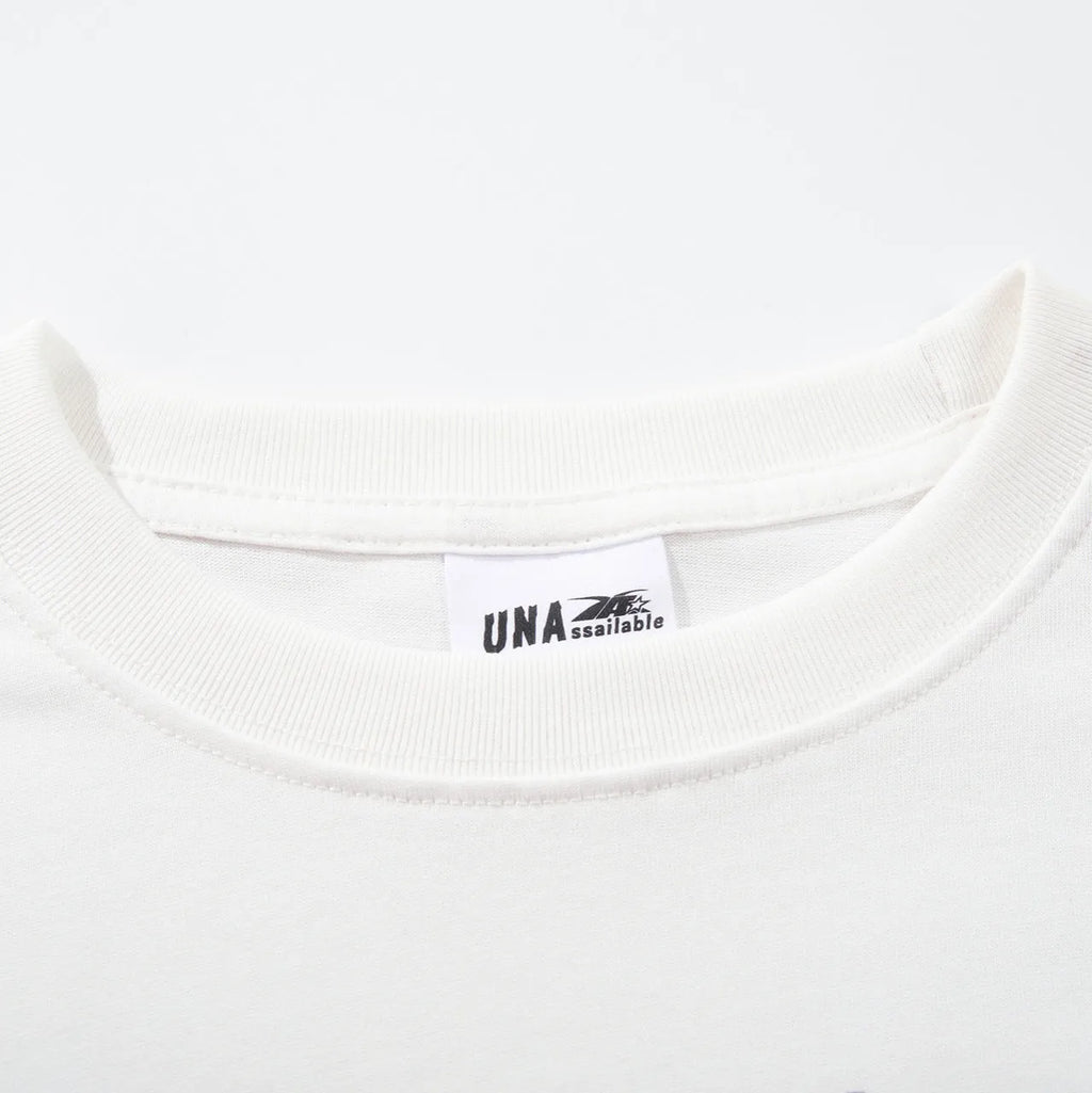 Men's loose fit cotton T-shirt with retro printed design in black or white