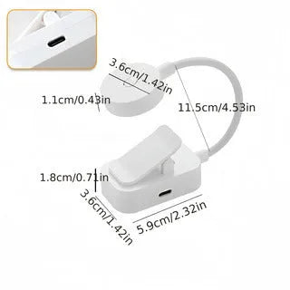 Portable rechargeable creative clip light with modern simplicity design for home use
