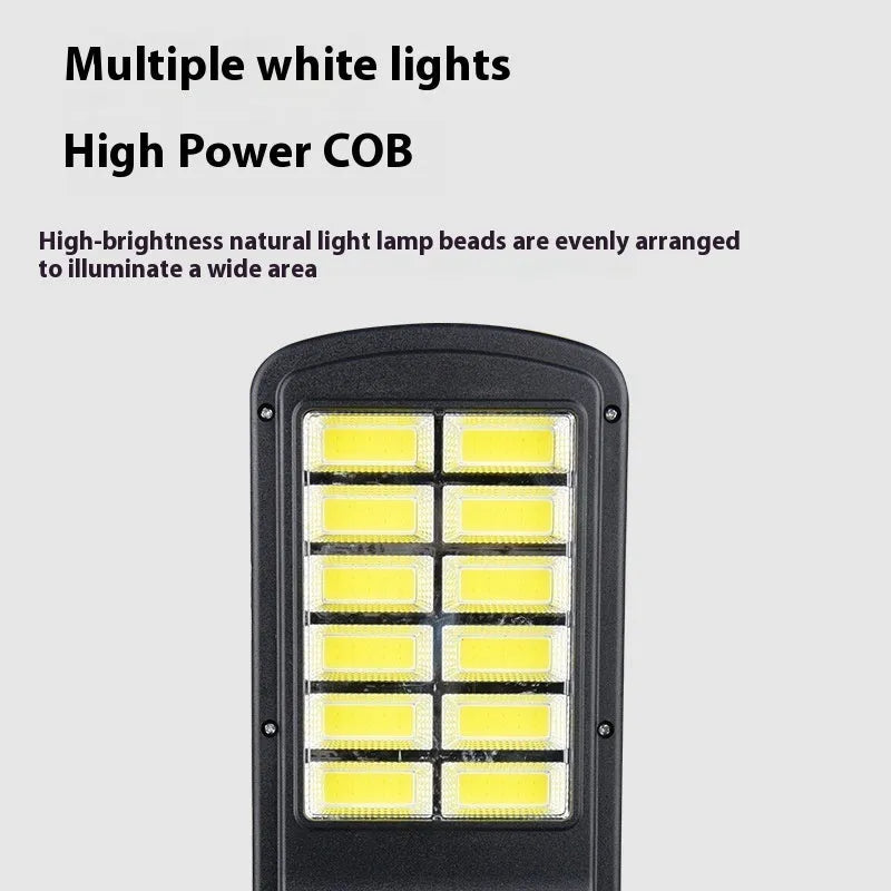 Solar induction street lamp with ABS shell, 360x110mm, for outdoor wall or garden use