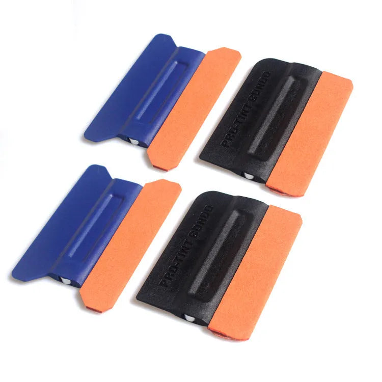 ABS plastic car colour changing film scraper with deerskin and wool scraping options
