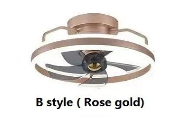 Modern ceiling fan lamp with light showing white finish and acrylic shade