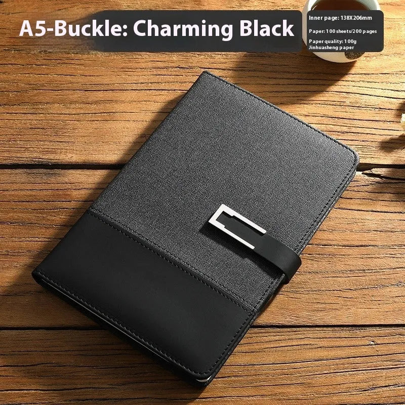 A5 soft leather notebook in multiple colours with wood-free paper pages
