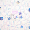 Children's decorative cartoon stickers box with 46 pieces in nine colour themes including Bubble Comic and Green Forest