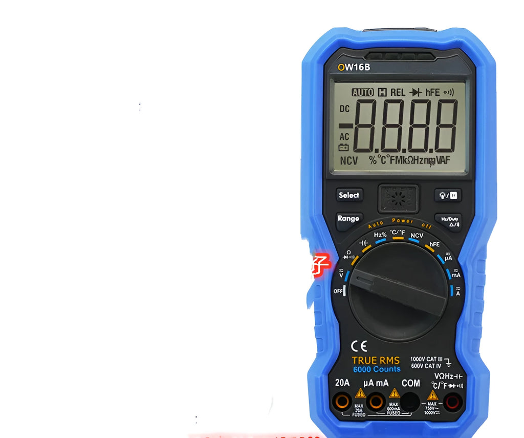 OW16B model handheld digital multimeter with NCV non-contact voltage detection and temperature measurement function.
