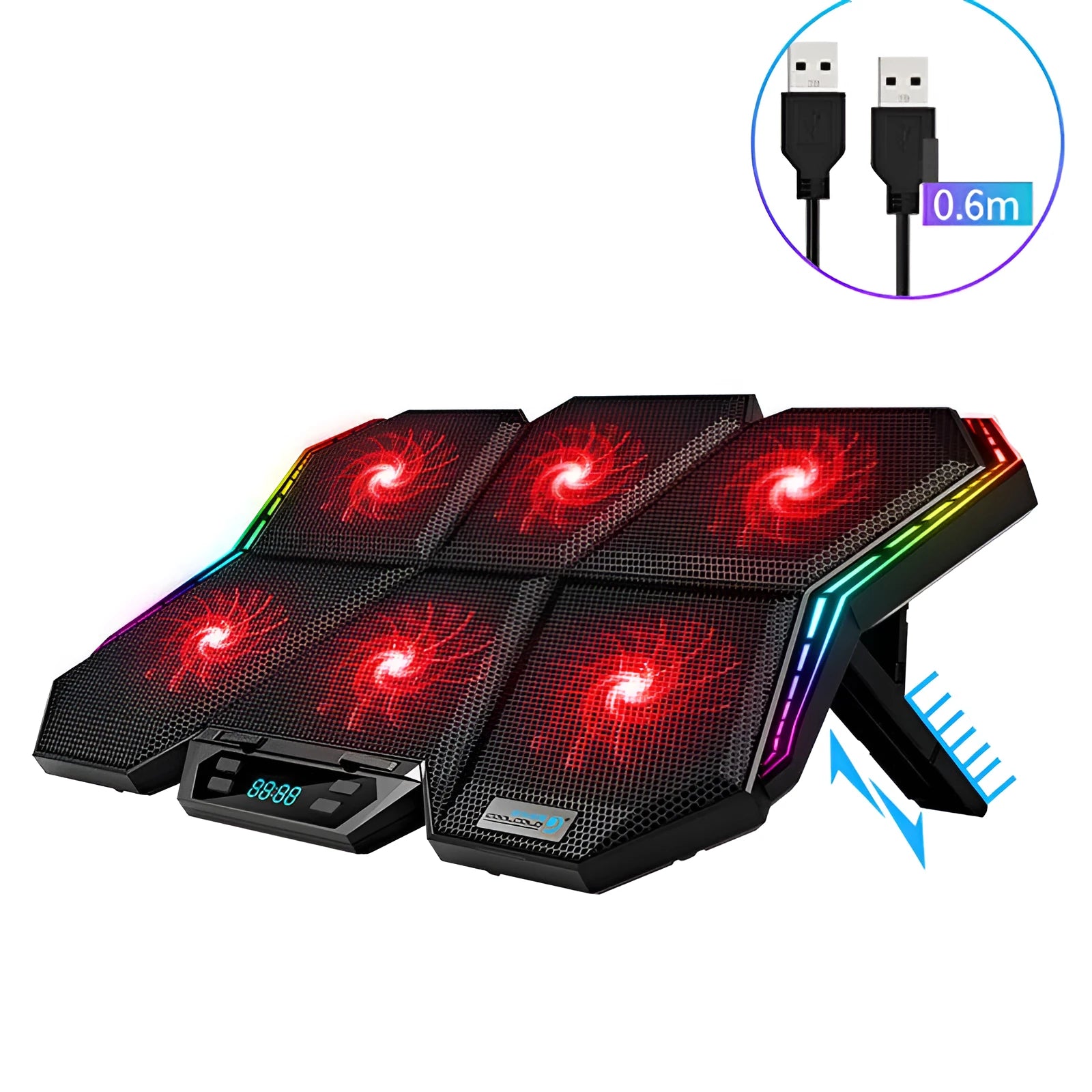 Ice Magic 6 black and red six-fan notebook cooling radiator for laptops