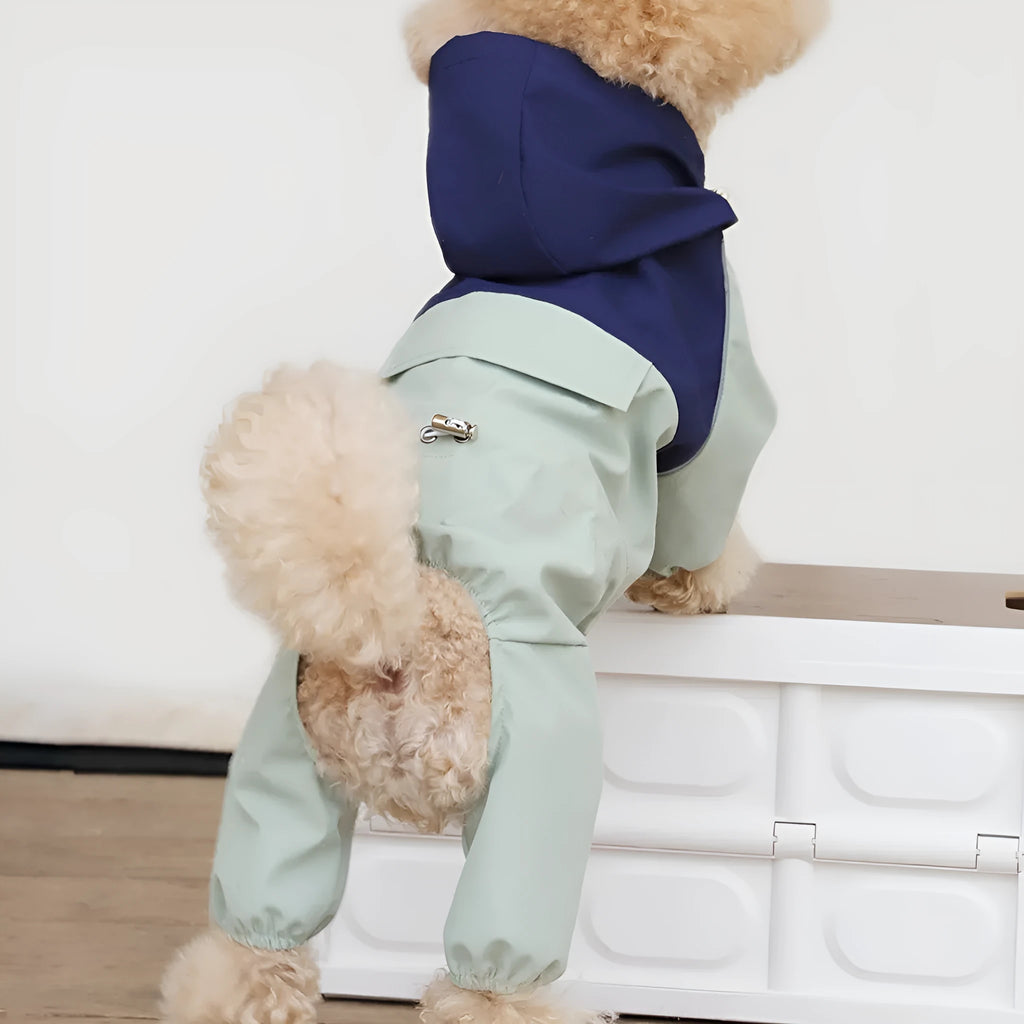 British style waterproof polyester jacket for small and medium sized dogs in multiple colours
