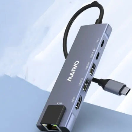 Steam Deck six-in-one docking station with aluminium shell and Type-C cable