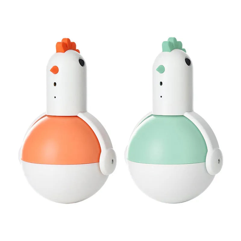 Green and orange electric cat toy chicken glass with laser sound functions