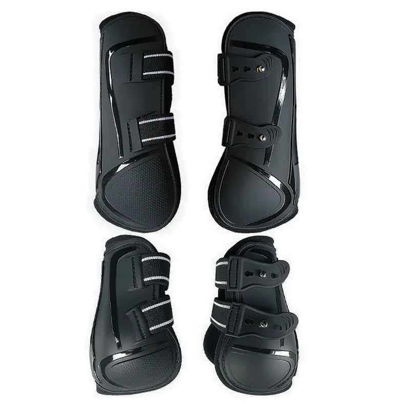 Colour PU hard shell barrier horse leg guard set for equestrian protection