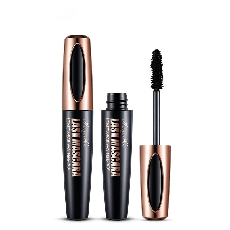 Black waterproof sweat-proof mascara in standard size with colour box packaging