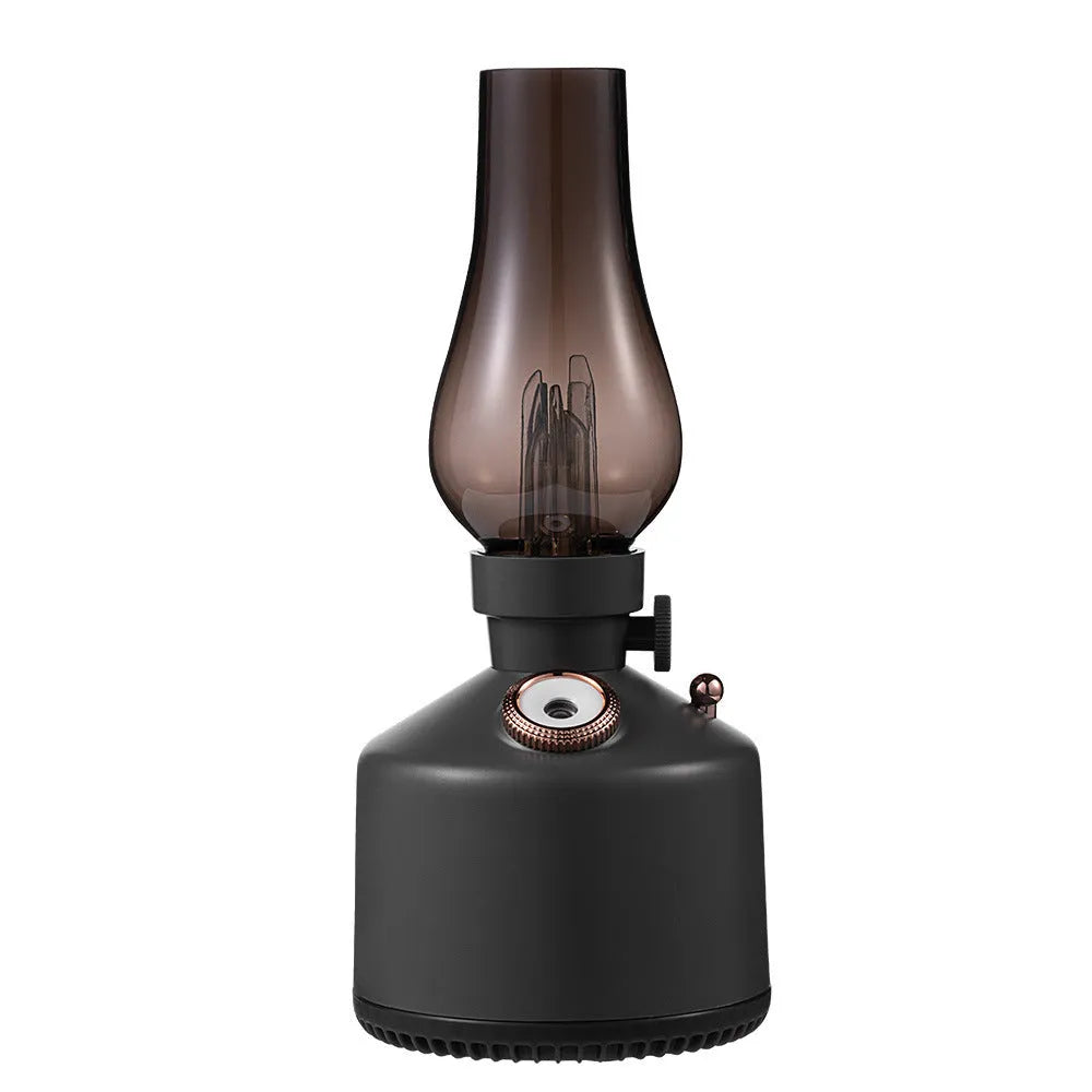 Kerosene lamp shaped ultrasonic air humidifier for home bar with USB power and timer
