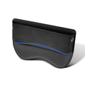 Leather car seat storage organiser box in a choice of colours including black and beige.