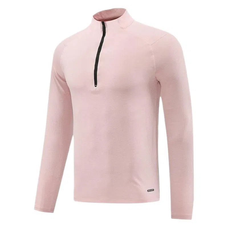 Men's long sleeve sports fitness T-shirt in polyester blend, available in multiple colours and sizes M to 3XL
