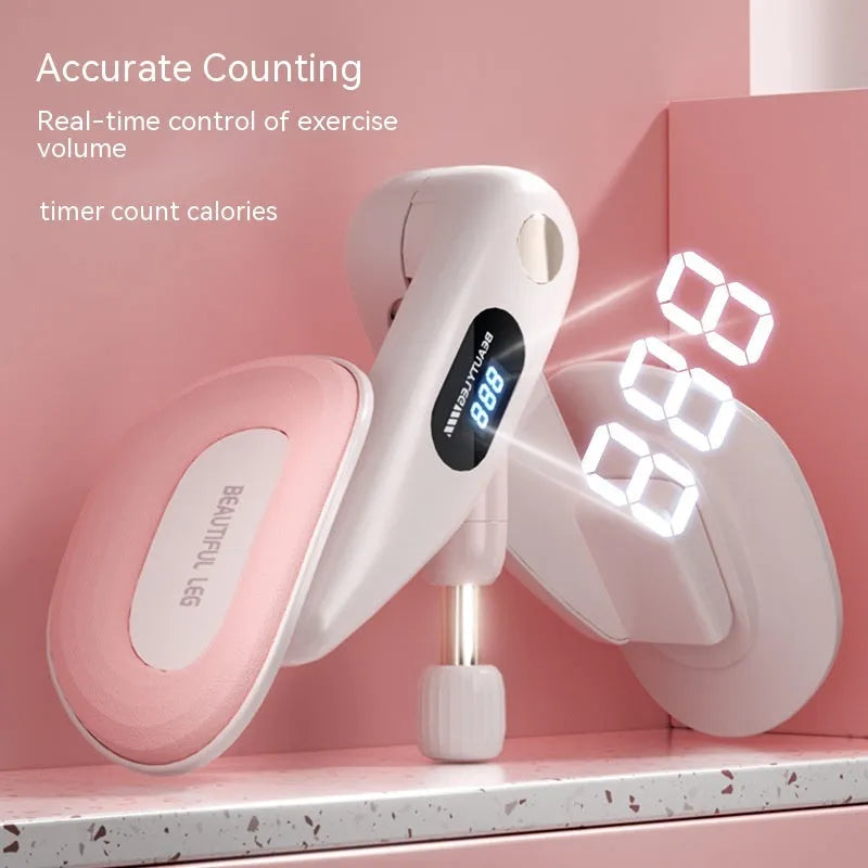 Pelvic floor muscle trainer repair device with counting function in blue, grey, green, and pink colour options.