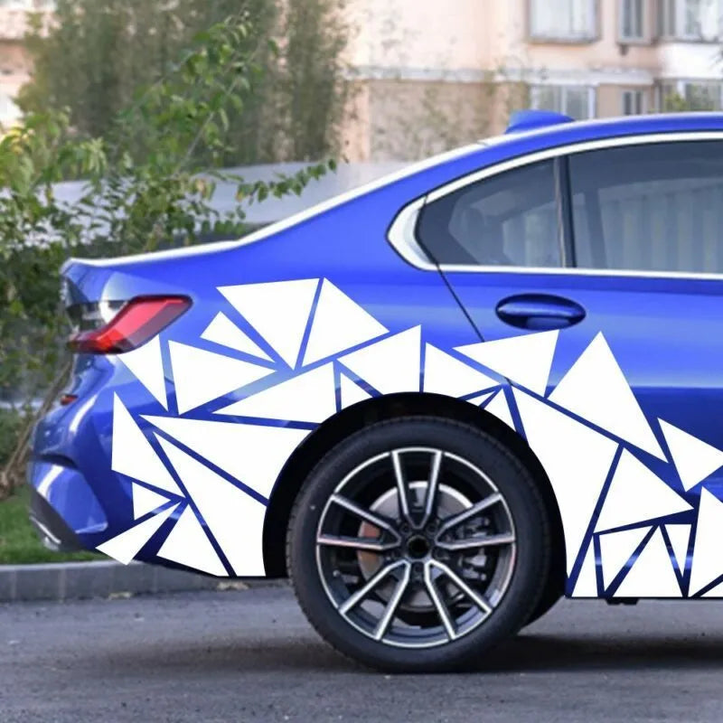 200cm car decorative sticker roll with geometric pattern in five colour options