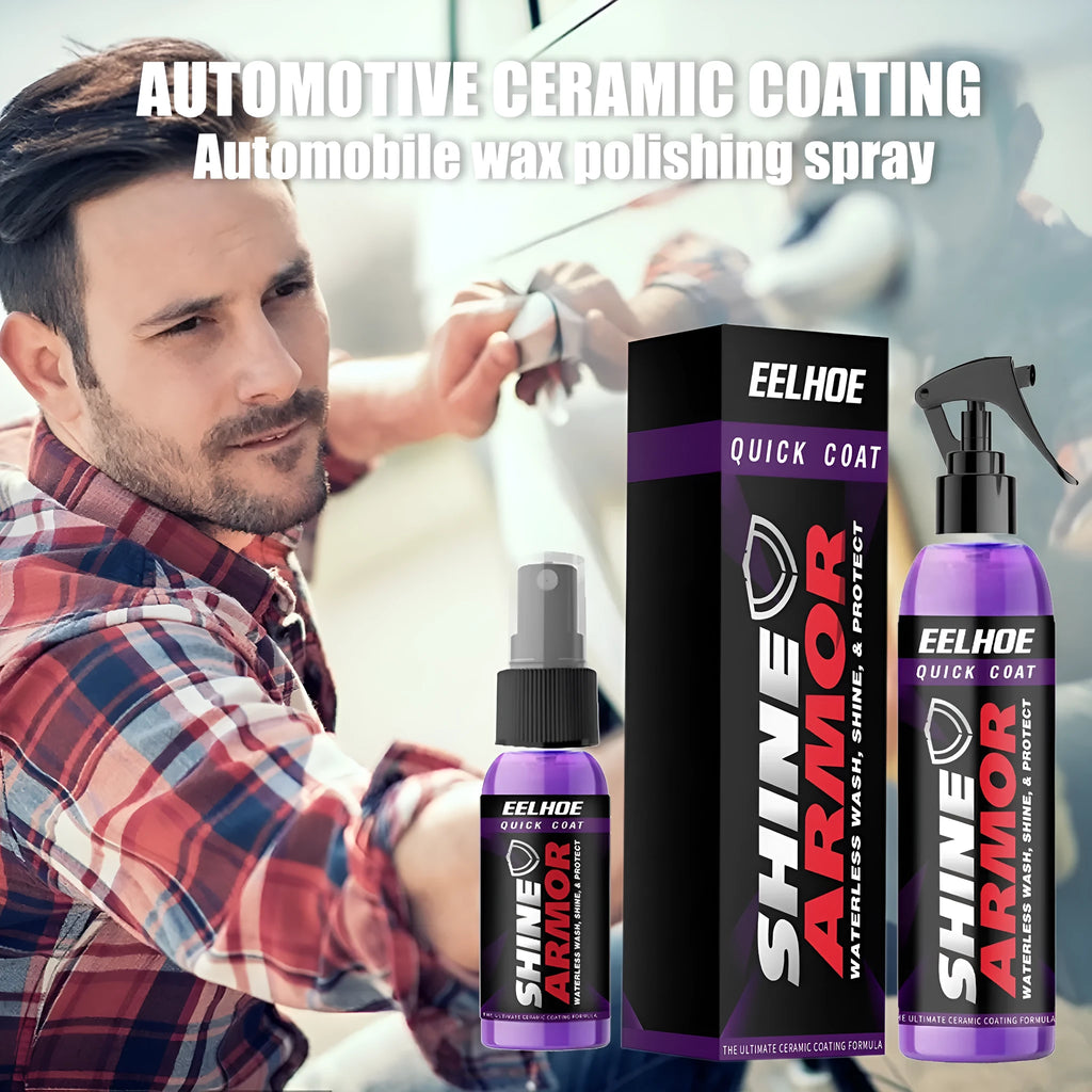 Purple automobile nano coating spray with microplated crystal formula in spray bottle