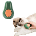 Green and white rechargeable cat steam brush with silicone teeth for grooming and massage.