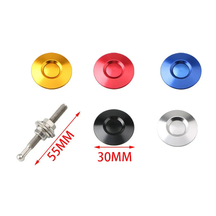 30mm aluminium alloy engine cover lock in five colour options: red, silver, gold, black, and blue