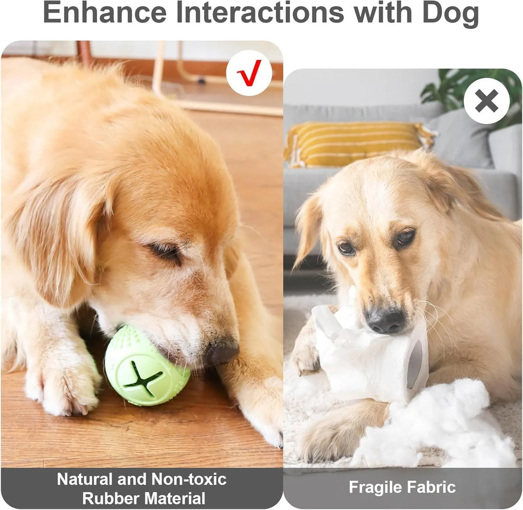 Blue bone-shaped natural rubber dog chew toy for aggressive chewers with textured surface