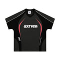 Men's loose fit t-shirt with colour matching letters print in black and apricot colour options