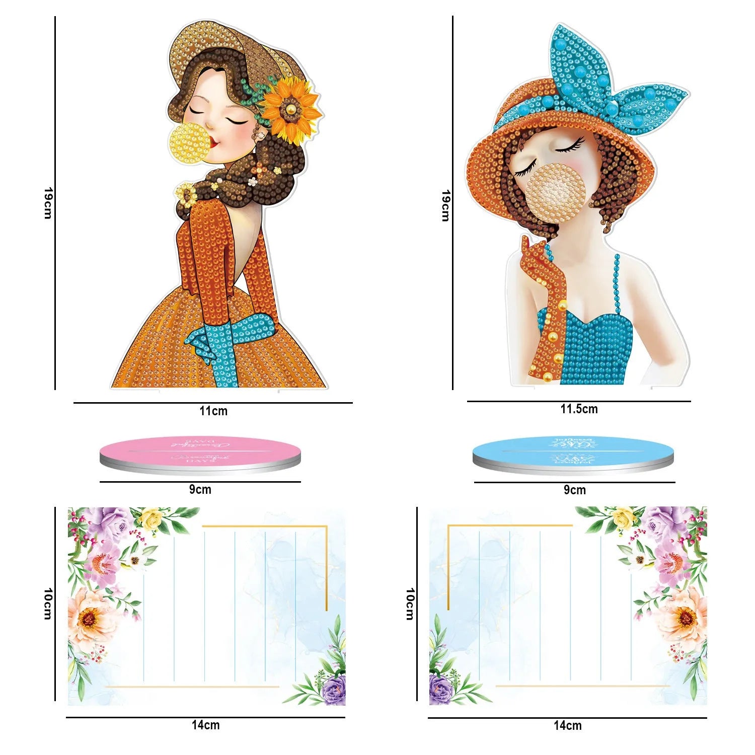 Diamond painting decorative note clip desktop decoration with frameless handmade construction