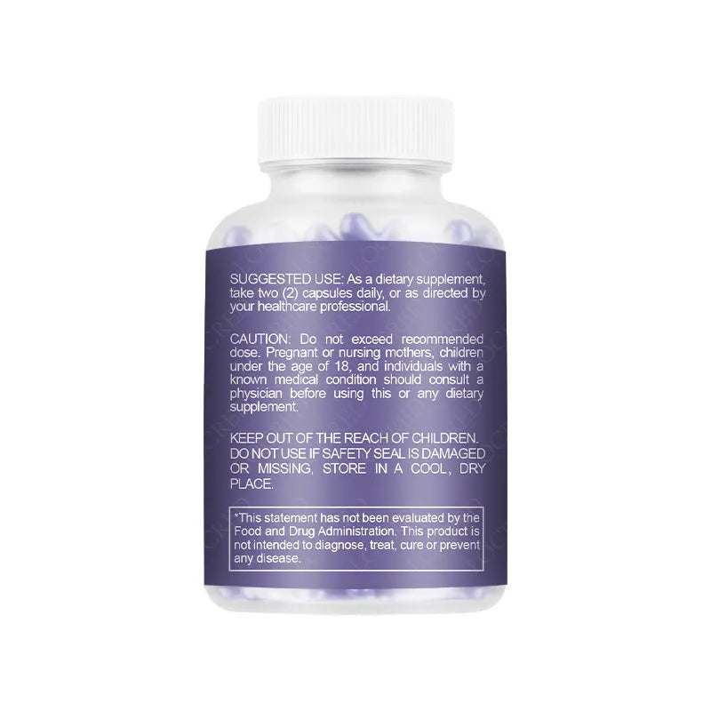 Bottle of 60 vaginal capsules for women's intimate health supplement