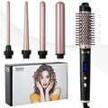 Automatic large wave hair curler in rose gold or black with 1000W power and dual voltage compatibility