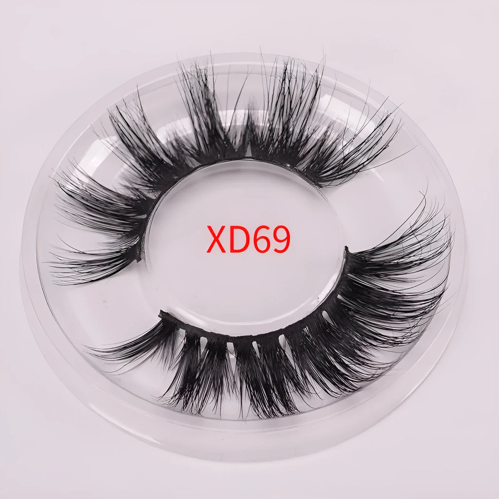 Affectionate brand 5D mink false eyelashes with hair cap and double-headed brush in complete kit