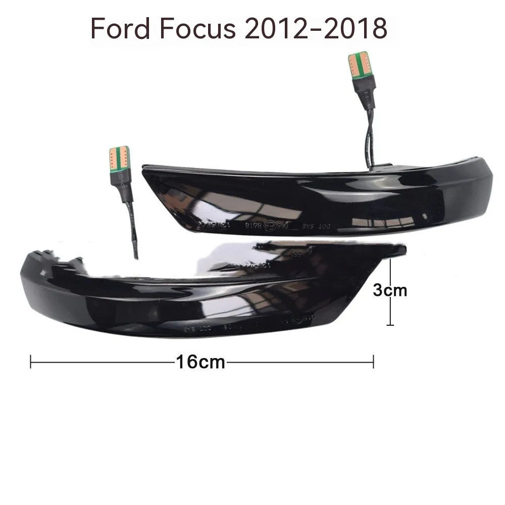 Pair of blue and yellow two-tone LED waterfall lights for Ford Focus and Mondeo footwells.