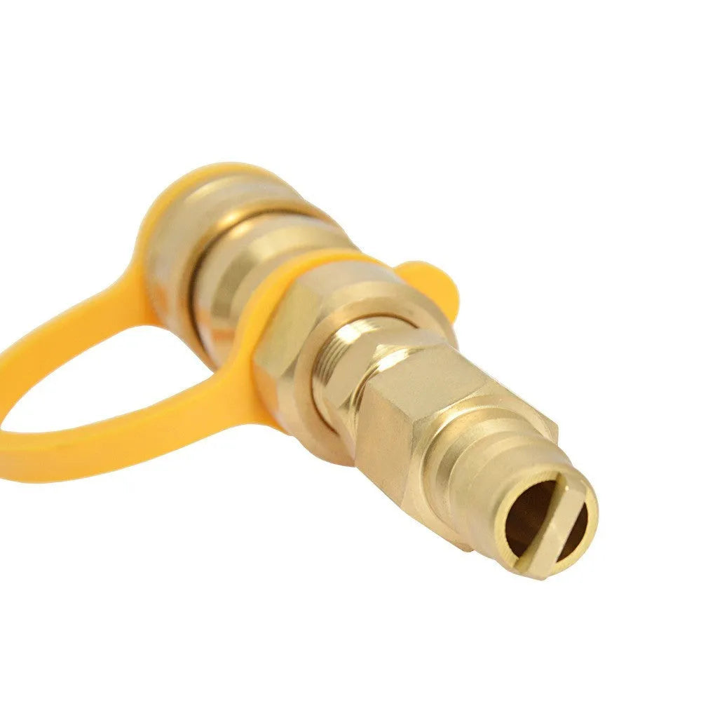 Brass gas propane conversion charging connector with 3/8 American standard thread