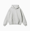 Men's loose fit terry cotton hooded sweater in multiple colours with drop-shoulder sleeves