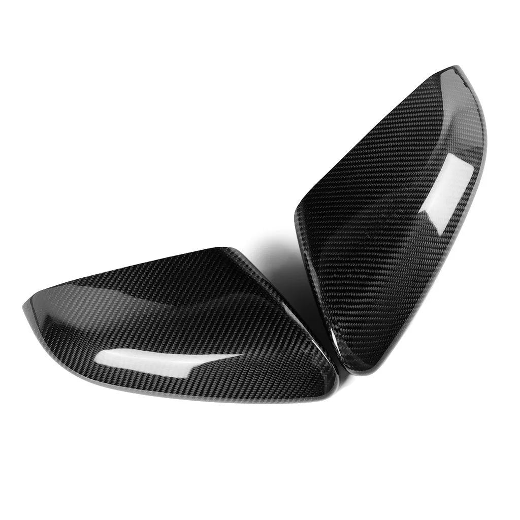 Carbon fiber rearview mirror shell sticker for Honda Civic 10th generation, 135x305mm, black