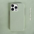 Genuine leather handmade drop-resistant phone case for iPhone in green colour