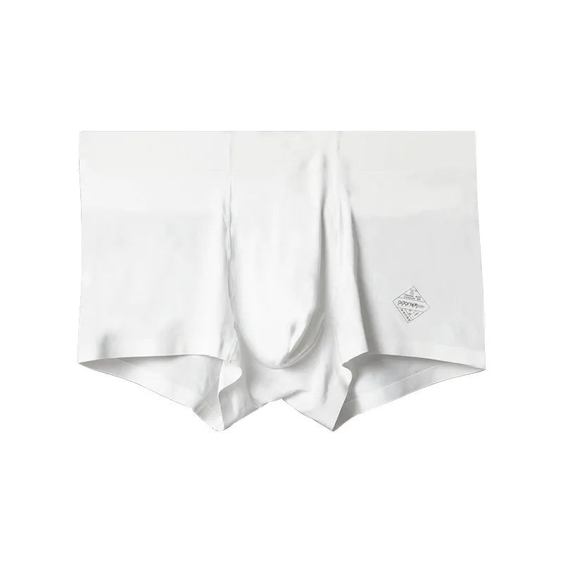 Men's seamless modal underwear in solid colour with mid waist design and shaping functions