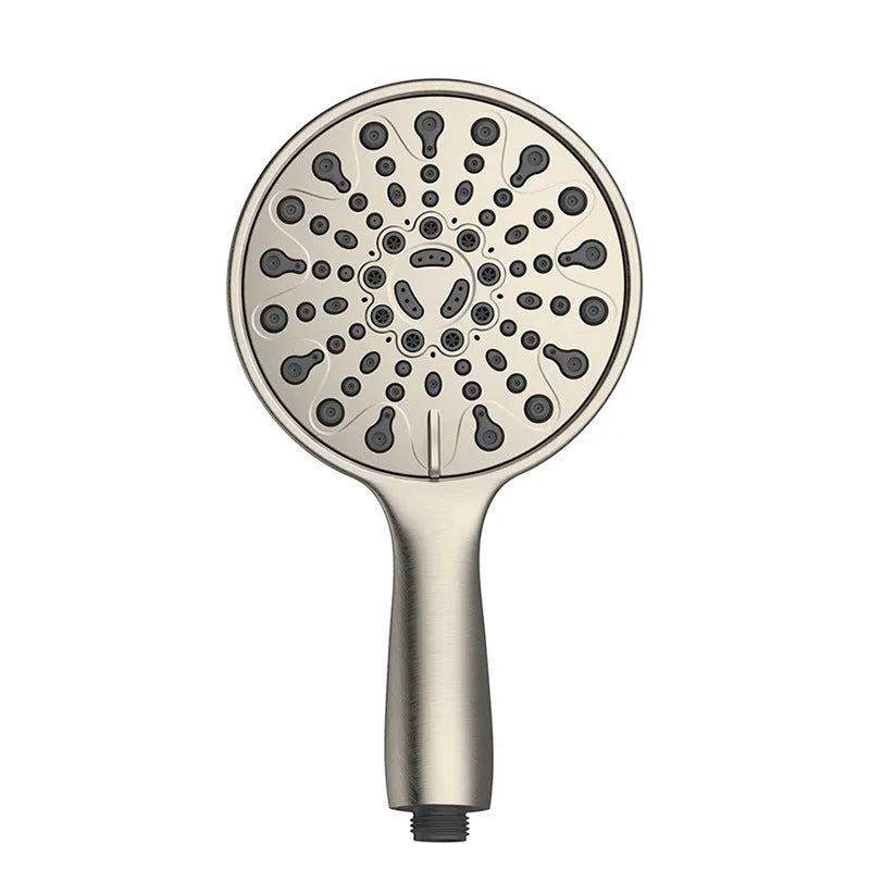 6-inch handheld shower head with six spray functions including massage, bubble and rain modes