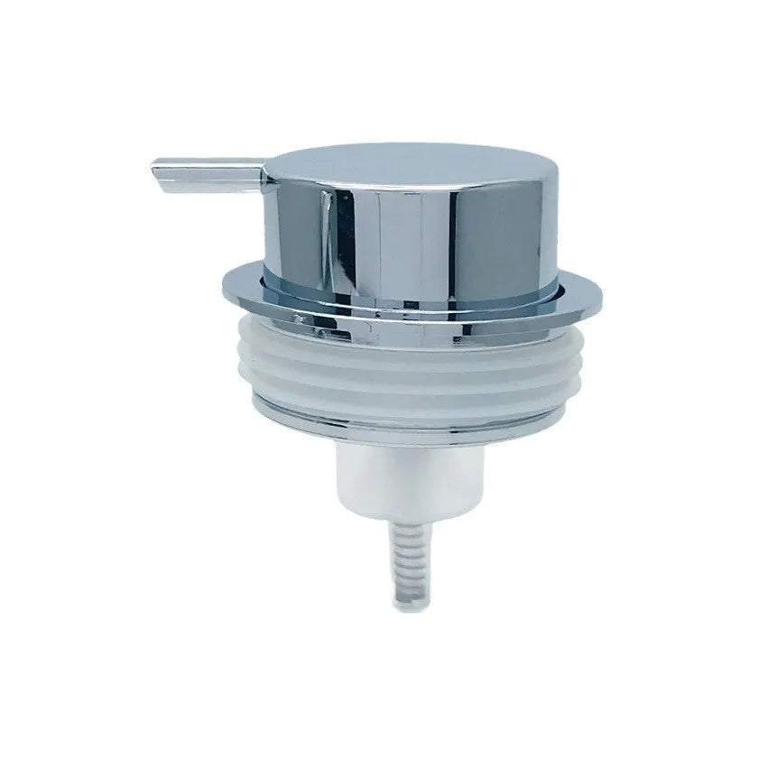 ABS plastic facial cleanser foam pump with large pump head in choice of metallic finishes
