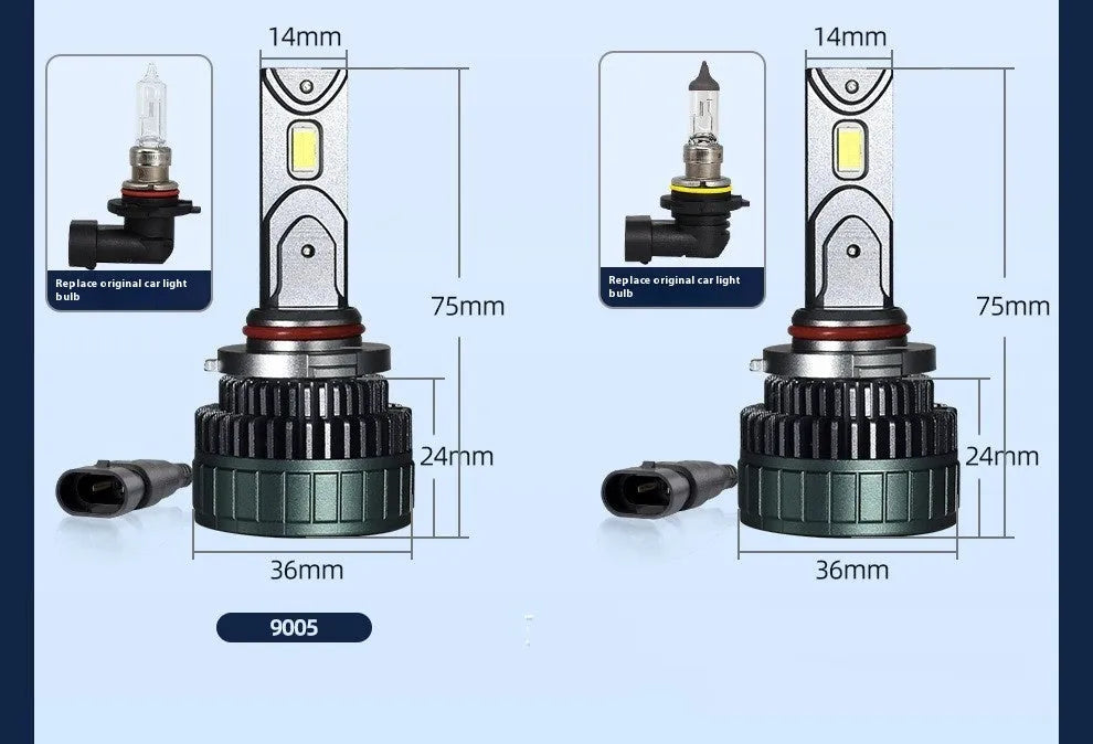 260W LED car headlight bulb 4300K IP68 universal fit aluminium copper construction