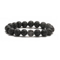 Geometric agate bracelet in Volcano colour with stainless steel clasp