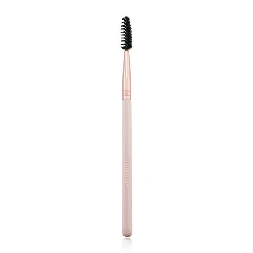 26 pink makeup brushes with wool bristles and wooden handles in a PU storage bag.
