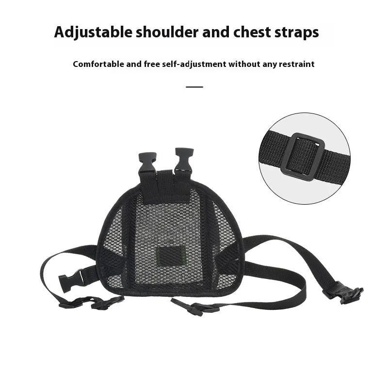 A solid-colour breathable backpack for carrying a small dog, shown in dark grey.