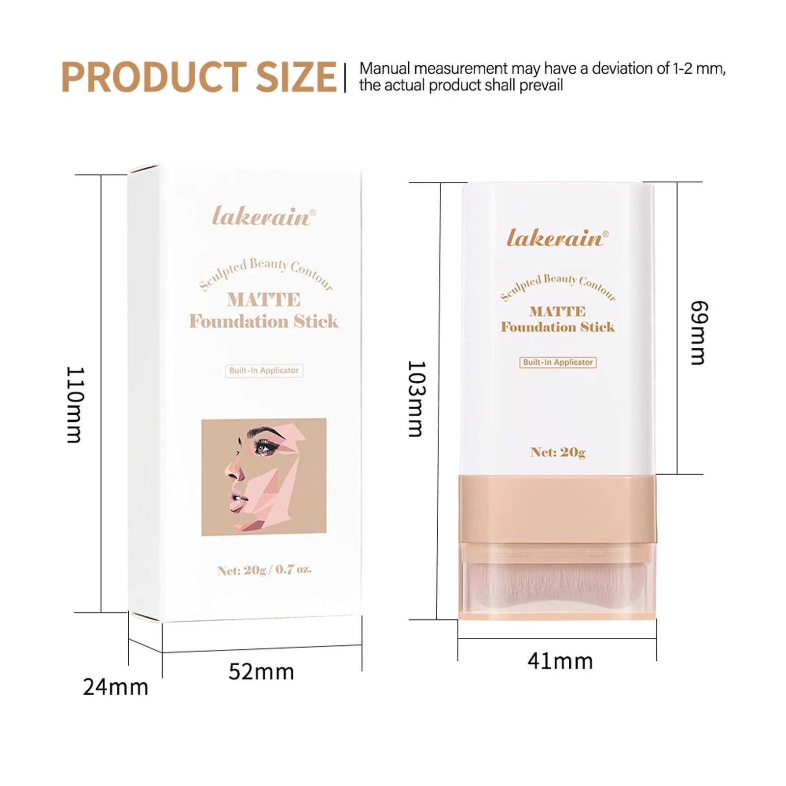 Eraser Stick Foundation Natural Nude Feel in stick format, 20g, universal skin type