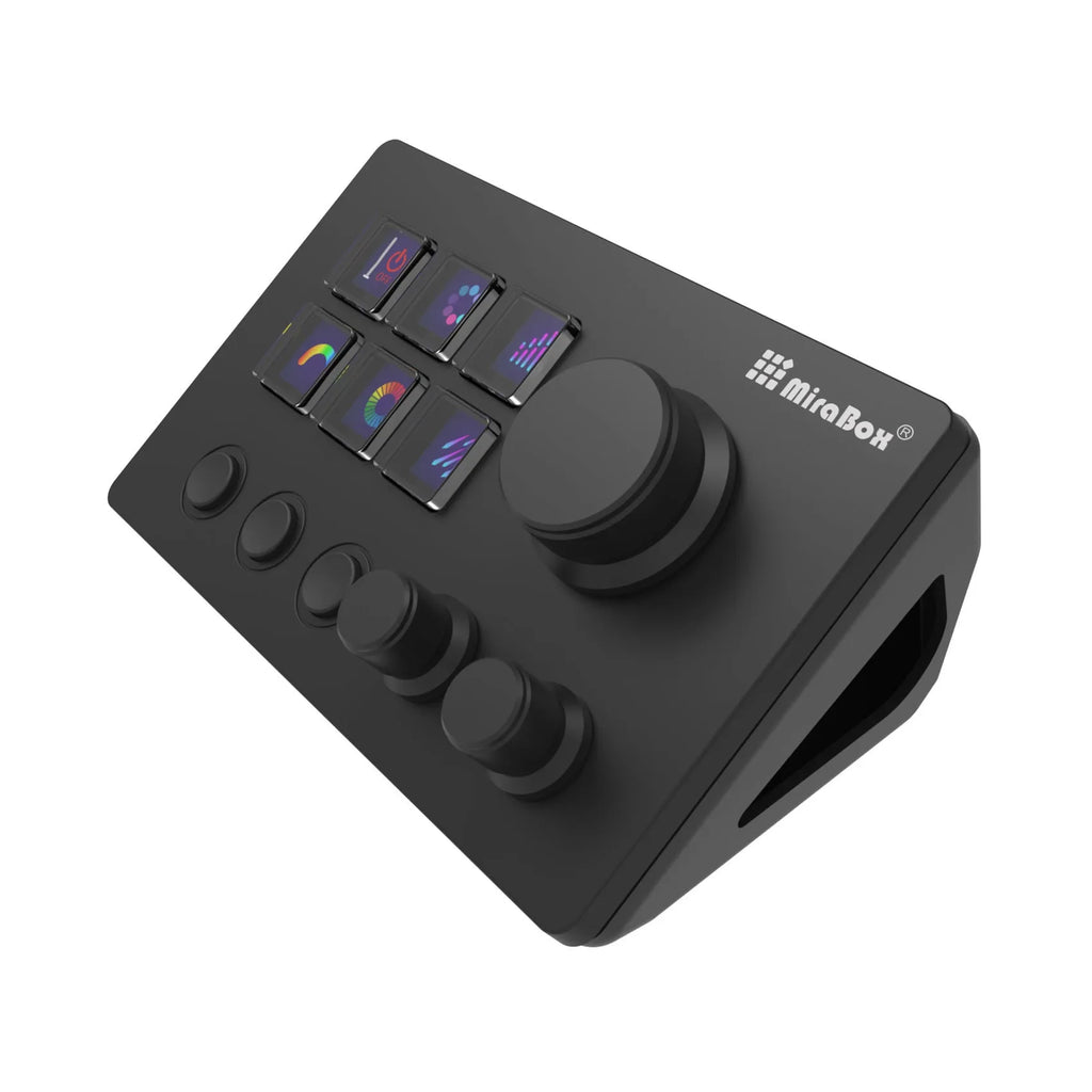 Visual Keyboard N3 programmable macro keypad in black or white with 30 keys and USB cable