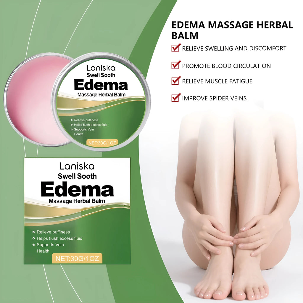 Tube of leg care herbal cream 30g with herbal ingredients list