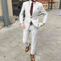 Men's slim fit acetate two button suit set in available colour options