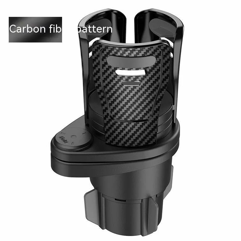 Car cup holder modification in carbon fibre or matte finish made from ABS plastic